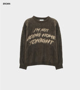 Lettering brush over knit