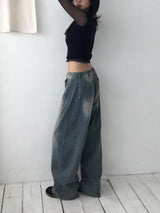 ワイドボリュームジーンズ