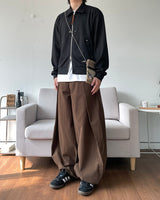 ボタンワッフルリベットジップアップ