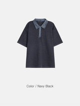 Rohm Pigment Dyed Stripe Polo Tee – 4 Colors