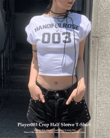  Player003 Crop Half Sleeve T-shirt (3 colors)