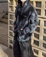 Anarchy Dirty Washing Hoodie Zip-up Warmer
