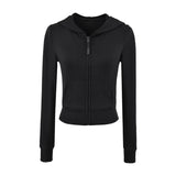 Sophie Slim Rib Hoodie Zip-up