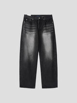 White washing denim pants 3color