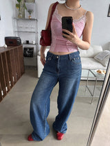 KNIT WIDE DENIM PANTS (2COLORS!)