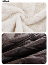 Warm Classic Leather Half Quilting Jacket