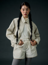 Checkboard shorts (beige)