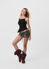 [B-BASIC] Basic Cotton Spandex Strap Square Neck Sleeveless (Built-in Cups) (2 SIZE)