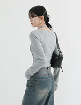Choker Neck Cropped T-shirt