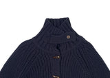 Rucker High Neck Duffle Button Knit Cardigan