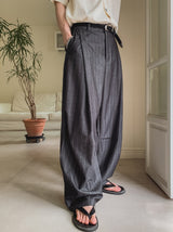 Paul Stripe Curved Slacks