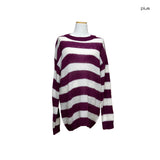 (3color) Alpaca Border Loose-Fit Long Knit
