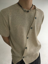 diagonal slick cardigan(4colors)