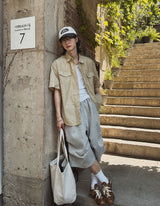 Rosie Two Tuck Bermuda Sweatpants