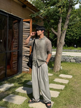 Port punching collar cardigan