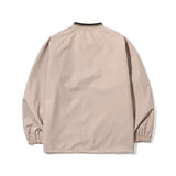 BSRBT SPORTY PULLOVER SNAP JACKET - WHITE/BEIGE