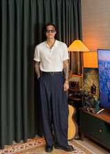 S/S ケーブルボタンカラーショートスリーブニット 6カラー