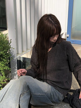 Kafun Vintage Washing Denim Wide Pants