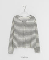 Vianne Stripe Sleeveless Cardigan Set