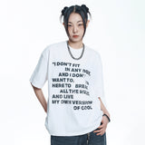 ウォッシュド クロップ レタリング ショート スリーブ - WHITE