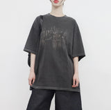 (Unisex) Defne Lettering Boxy T-shirt