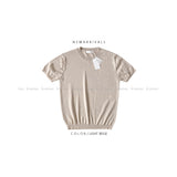 LMN Saint Cool Linen Round Short-Sleeved Knitwear (14 colors)