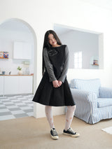 NEEDLEWORK LONG SLEEVE T (BLACK)