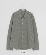 [ユニセックス] ティルトドチェックオーバーロングスリーブシャツ