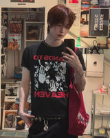 ヘブン グラフィック レタリング ショートスリーブ Tシャツ