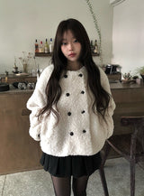 ボーカーツーボタンボアノーカラーファージャケット