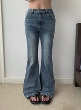 Koren Bootcut Long Vintage Washing Denim Pants