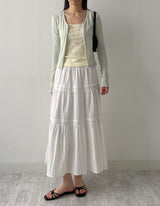 Layered Tiered Flare Long Skirt