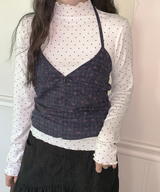 Dot Wave Turtleneck T-Shirt