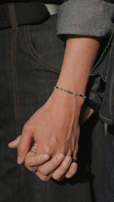Dream Catcher, single line bracelet_April Birthstone