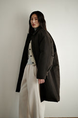 Oversized puffer coat, Dark brown