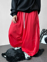 Girlish Mesh Track Bermuda Piping Pants 3color