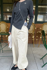 RETRO TENCEL UNBALANCED TOP_2COLORS