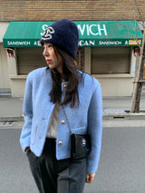 Normable wool winter tweed jacket