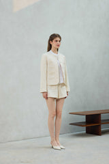 CHERISH TWEED JACKET / WHITE