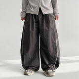 Cuffs line side tuck string sweatpants