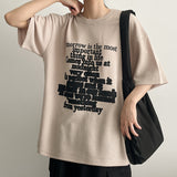 フート レタリング ニット ショートスリーブ Tシャツ