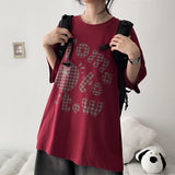Wit Check Tomato Short Sleeve T-shirt (4 colors) H&L