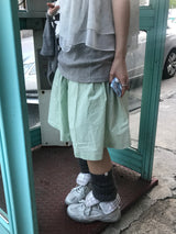 apple mint flare skirt