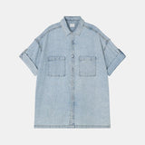 ASCLO Summer Denim Roll Up Shirt (2color)