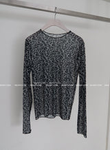 レオパードレオパードシースルーTシャツ
