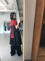 バックレスラッフルワンピース (3color)