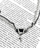 Black Mood Square Chain Necklace