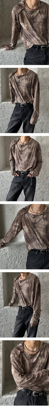 [UNISEX] Grunge dyeing snap sleeves (2color)