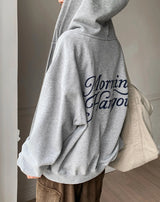 [ORIGINAL] Ettu Lettering Oversized Hood Zip-Up