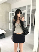 Stripe lace sleeveless (3 colors)